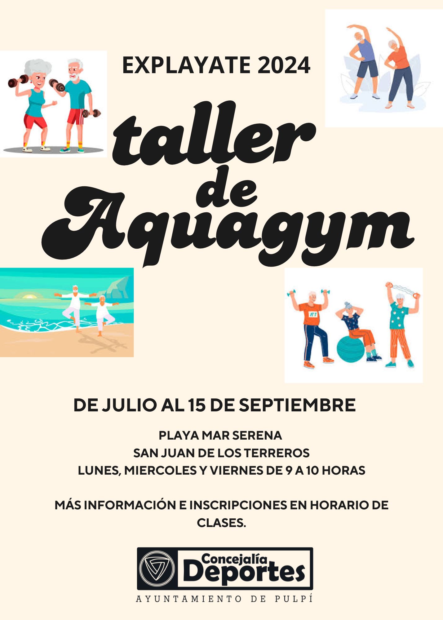 TALLER DE AQUAGYM EXPLAYATE 2024